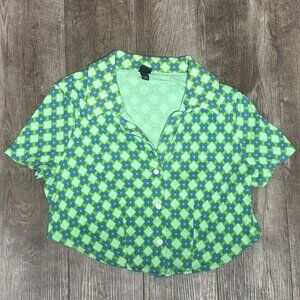 Green Cropped Polo | Wild Fable